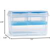 imageFit ampamp Fresh 216HL Entree Set with Ice Pack 3 Reusable Portion Control Containers BPAFree MicrowaveDishwasher Safe Lunch Box Entre BlueEntree Set  Blue