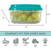 imageFit ampamp Fresh Kids 2Cup Chilled Containers Set of 4 Reusable Portion Control Containers with Removable Ice Packs BPAFree FreezerMicrowaveDishwasher Safe1 Cup