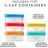 imageFit ampamp Fresh Kids 2Cup Chilled Containers Set of 4 Reusable Portion Control Containers with Removable Ice Packs BPAFree FreezerMicrowaveDishwasher Safe12 Cup