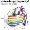 imageFit ampamp Fresh Large Beach Bag for Women  Extra Large Travel Tote With PocketsColorful Stripe