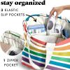 imageFit ampamp Fresh Large Beach Bag for Women  Extra Large Travel Tote With PocketsColorful Stripe