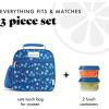 imageFit ampamp Fresh Lunch Bag For Women Insulated Womens Lunch Bag For Work Large Lunch Box For Women With Two Matching Containers Townsend Lunch Bag Navy WildflowerBlue Wildflower
