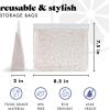 imageFit ampamp Fresh Reusable PEVA Storage Bags 3 Pack Reusable Food Storage Bags LeakProof Bag Durable Reusable Sandwich Bags Freezer Safe Bags Hand Wash Easy to Clean EcoFriendly Blue Floral ToileIvory Feline Fine