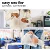 imageFit ampamp Fresh Reusable PEVA Storage Bags 3 Pack Reusable Food Storage Bags LeakProof Bag Durable Reusable Sandwich Bags Freezer Safe Bags Hand Wash Easy to Clean EcoFriendly Blue Floral ToileIvory Feline Fine