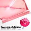 imageFit ampamp Fresh Reusable PEVA Storage Bags 3 Pack Reusable Food Storage Bags LeakProof Bag Durable Reusable Sandwich Bags Freezer Safe Bags Hand Wash Easy to Clean EcoFriendly Blue Floral ToilePink Bows