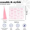 imageFit ampamp Fresh Reusable PEVA Storage Bags 3 Pack Reusable Food Storage Bags LeakProof Bag Durable Reusable Sandwich Bags Freezer Safe Bags Hand Wash Easy to Clean EcoFriendly Blue Floral ToilePink Bows