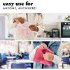 imageFit ampamp Fresh Reusable PEVA Storage Bags 3 Pack Reusable Food Storage Bags LeakProof Bag Durable Reusable Sandwich Bags Freezer Safe Bags Hand Wash Easy to Clean EcoFriendly Blue Floral ToilePink Bows