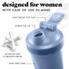 imageFit ampamp Fresh Shaker Bottle Leak Proof Sports Blender Bottle for Protein Mix For Women Durable Protein Shaker Cup 24 ozwith Unique Agitator for Smooth Mixing Midnight BlueCornflower Blue