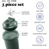 imageFit ampamp Fresh Shaker Bottle Leak Proof Sports Blender Bottle for Protein Mix For Women Durable Protein Shaker Cup 24 ozwith Unique Agitator for Smooth Mixing Midnight BlueSage Green