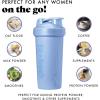 imageFit ampamp Fresh Shaker Bottle Leak Proof Sports Blender Bottle for Protein Mix For Women Durable Protein Shaker Cup 24 ozwith Unique Agitator for Smooth Mixing Midnight BlueCornflower Blue