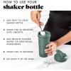 imageFit ampamp Fresh Shaker Bottle Leak Proof Sports Blender Bottle for Protein Mix For Women Durable Protein Shaker Cup 24 ozwith Unique Agitator for Smooth Mixing Midnight BlueSage Green