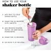 imageFit ampamp Fresh Shaker Bottle Leak Proof Sports Blender Bottle for Protein Mix For Women Durable Protein Shaker Cup 24 ozwith Unique Agitator for Smooth Mixing Midnight BlueMauve Purple