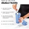 imageFit ampamp Fresh Shaker Bottle Leak Proof Sports Blender Bottle for Protein Mix For Women Durable Protein Shaker Cup 24 ozwith Unique Agitator for Smooth Mixing Midnight BlueCornflower Blue