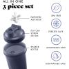 imageFit ampamp Fresh Shaker Bottle Leak Proof Sports Blender Bottle for Protein Mix For Women Durable Protein Shaker Cup 24 ozwith Unique Agitator for Smooth Mixing Midnight BlueMidnight Blue