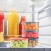 imageFit ampamp Fresh Small Plastic Containers With Lids 8 oz Small Snack Containers With Lids Reusable Leakproof Dressing and Condiment Containers With Two Attachable Ice Packs 4PK Light2 Cup