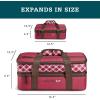 imageRachael Ray Expandable Insulated Casserole Carrier for Hot or Cold Food Thermal Lasagna Lugger Tote for Potluck Parties Picnic and Cookouts Fits 9quot x 13quot Baking DishBurgandy