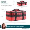 imageRachael Ray Expandable Insulated Casserole Carrier for Hot or Cold Food Thermal Lasagna Lugger Tote for Potluck Parties Picnic and Cookouts Fits 9quot x 13quot Baking DishRed Buffalo Check