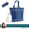 imageRachael Ray Jumbo Chillout Thermal Tote Insulated Soft Sided Cooler BagNavy Gingham