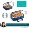 imageRachael Ray Lugger Duo Insulated Casserole Carrier for Hot or Cold Food Thermal Lasanga Lugger Tote for Potluck Parties Picnic and Cookouts Fits 9quot x 13quot Baking Dish Slate StripeNavy Gingham