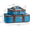 imageRachael Ray Lugger Duo Insulated Casserole Carrier for Hot or Cold Food Thermal Lasanga Lugger Tote for Potluck Parties Picnic and Cookouts Fits 9quot x 13quot Baking Dish Slate StripeBlue Plaid