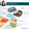 imageRachael Ray Salad Container For Lunch Salad Lunch Container For Adults Salad Bowl Kit With Compartments For Salad Dressing ampamp Toppings Includes Ice PackDeluxe Salad Set  Green