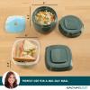 imageRachael Ray Salad Container For Lunch Salad Lunch Container For Adults Salad Bowl Kit With Compartments For Salad Dressing ampamp Toppings Includes Ice PackSoup  Sandwich Set  Green