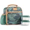 imageFit ampamp Fresh Lunch Bag For Women Insulated Womens Lunch Bag For Work Large Lunch Box For Women With Two Matching Containers Townsend Lunch Bag Navy WildflowerGreen Camo