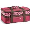 imageRachael Ray Expandable Insulated Casserole Carrier for Hot or Cold Food Thermal Lasagna Lugger Tote for Potluck Parties Picnic and Cookouts Fits 9quot x 13quot Baking DishBurgandy