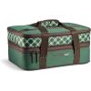 imageRachael Ray Expandable Insulated Casserole Carrier for Hot or Cold Food Thermal Lasagna Lugger Tote for Potluck Parties Picnic and Cookouts Fits 9quot x 13quot Baking DishForest Green Plaid
