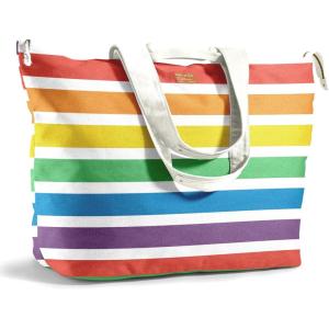 imageFit ampamp Fresh Large Beach Bag for Women  Extra Large Travel Tote With PocketsColorful Stripe