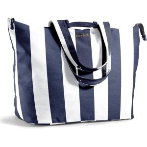 imageFit ampamp Fresh Large Beach Bag for Women  Extra Large Travel Tote With PocketsNavy