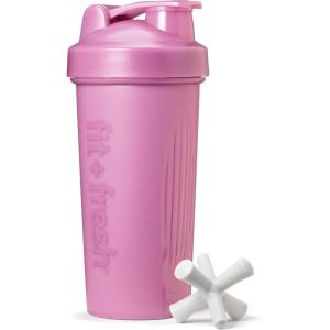 imageFit ampamp Fresh Shaker Bottle Leak Proof Sports Blender Bottle for Protein Mix For Women Durable Protein Shaker Cup 24 ozwith Unique Agitator for Smooth Mixing Midnight BlueMauve Purple