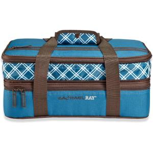 imageRachael Ray Expandable Insulated Casserole Carrier for Hot or Cold Food Thermal Lasagna Lugger Tote for Potluck Parties Picnic and Cookouts Fits 9quot x 13quot Baking DishMarine Blue Plaid