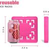 imageCool Coolers XL Fashion Ice by Fit  Fresh 4pk Ice Packs for Coolers Freezer Packs for Lunchboxes Pearl WhiteHot Pink  Large 3PK