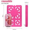 imageCool Coolers XL Fashion Ice by Fit  Fresh 4pk Ice Packs for Coolers Freezer Packs for Lunchboxes Pearl WhiteHot Pink  XLarge 2PK