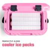 imageCool Coolers XL Fashion Ice by Fit  Fresh 4pk Ice Packs for Coolers Freezer Packs for Lunchboxes Pearl WhitePearl White  Cooler Icicles 4PK