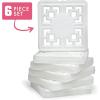 imageCool Coolers XL Fashion Ice by Fit  Fresh 4pk Ice Packs for Coolers Freezer Packs for Lunchboxes Pearl WhitePearl White  Large  6PK