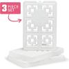 imageCool Coolers XL Fashion Ice by Fit  Fresh 4pk Ice Packs for Coolers Freezer Packs for Lunchboxes Pearl WhitePearl White  XLarge 3PK