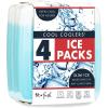 imageCool Coolers by Fit  Fresh Reusable ampamp LongLasting Slim Ice Packs Cold Packs for Lunch Boxes Ice Packs for Lunch Bags Blue 12 PackClear Blue
