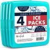 imageCool Coolers by Fit  Fresh Reusable ampamp LongLasting Slim Ice Packs Cold Packs for Lunch Boxes Ice Packs for Lunch Bags Blue 12 PackGreen 8 PK