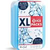 imageCool Coolers by Fit  Fresh Reusable ampamp LongLasting XL Slim Ice Packs Cold Packs for Lunch Boxes Ice Packs for Lunch Bags Cooler Accessories for Camping Beach Lunch and Work 8PK Clear BlueClear Blue 4 PK
