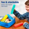 imageCool Coolers by Fit ampamp Fresh Kids Icicle Lunch Box Ice Pack Sticks Icicle Ice Sticks for Lunch Bags and Coolers Lunch Ice Pack Sticks Reusable Multicolored Smile Icicles 8PKMulticolor Smiles  4PK