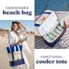 imageFit ampamp Fresh Beach ampamp Boat Cooler Collection  Insulated Leakproof WaterResistant Totes ampamp Lunch Bags for Summer Pool ampamp Travel16can  Navy