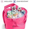 imageFit ampamp Fresh Carefree Cooler Collection  Insulated Leakproof WaterResistant Tote ampamp Mini Sling Bag for Summer Pool ampamp Travel18Can  Hot Pink
