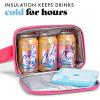 imageFit ampamp Fresh Carefree Cooler Collection  Insulated Leakproof WaterResistant Tote ampamp Mini Sling Bag for Summer Pool ampamp Travel3Can  Hot Pink