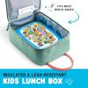 imageFit ampamp Fresh Connor Kids Tote Versatile Thermal Insulated Box for School and Camp Lunch Bag with Front Zip Pocket Boulder Gray StandardSeafoam Green