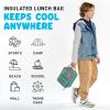 imageFit ampamp Fresh Connor Kids Tote Versatile Thermal Insulated Box for School and Camp Lunch Bag with Front Zip Pocket Boulder Gray StandardSeafoam Green