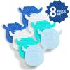 imageFit ampamp Fresh Cool Coolers Kids Lunch Box Ice Packs Slim Ice Packs for Lunch Bags Lunch Ice Packs ReusableMulticolored 8 Pack DinoYeti  8 PK