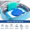 imageFit ampamp Fresh Cool Coolers Kids Lunch Box Ice Packs Slim Ice Packs for Lunch Bags Lunch Ice Packs ReusableMulticolored 8 Pack DinoYeti  8 PK