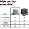 imageFit ampamp Fresh Foundry Dual Compartment Lunch Bag For Adults Insulated Extra Large Lunchbox For Meal Prep With Matching Containers Front Pocket Adjustable Strap SteelGray